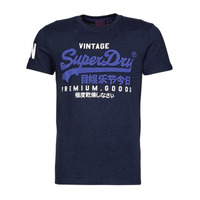Textiel Heren T-shirts korte mouwen Superdry VL TEE Midnight / Blauw / Grit