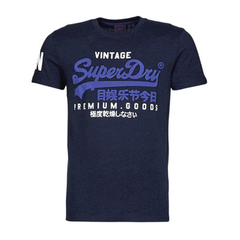 Textiel Heren T-shirts korte mouwen Superdry VL TEE Blauw