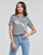 Textiel Dames T-shirts korte mouwen Superdry VINTAGE SCRIPT STYLE COLL TEE Rich / Carbon