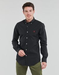 Textiel Heren Overhemden lange mouwen Polo Ralph Lauren ZSC11B Zwart / Polo / Zwart
