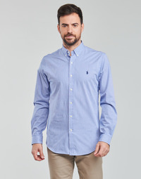 Textiel Heren Overhemden lange mouwen Polo Ralph Lauren ZSC11B Blauw / Wit / Hairline