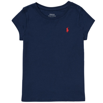 Textiel Meisjes T-shirts korte mouwen Polo Ralph Lauren NOIVEL Marine