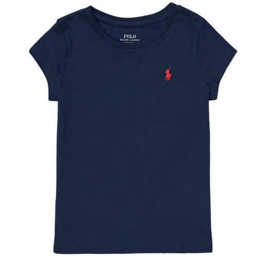 Textiel Meisjes T-shirts korte mouwen Polo Ralph Lauren NOIVEL Marine
