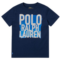 Textiel Jongens T-shirts korte mouwen Polo Ralph Lauren TITOUALO Marine