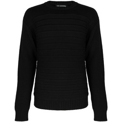 Textiel Heren Truien Les Hommes LJK402-660U | Round Neck Sweater with Pleats Zwart
