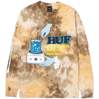 Textiel Heren T-shirts & Polo’s Huf T-shirt mess tiedye ls Bruin