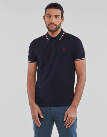 Textiel Heren Polo's korte mouwen Fred Perry TWIN TIPPED FRED PERRY SHIRT Marine / Maroon
