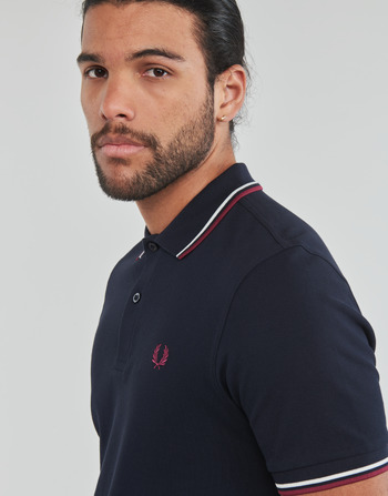 Fred Perry TWIN TIPPED FRED PERRY SHIRT Marine / Maroon