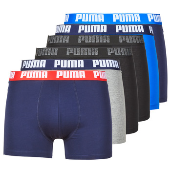 Ondergoed Heren Boxershorts Puma PUMA BASIC X6 Zwart / Blauw / Marine / Grijs
