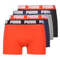 Ondergoed Heren Boxershorts Puma PUMA BASIC X4 Marine / Zwart / Rood / Grijs