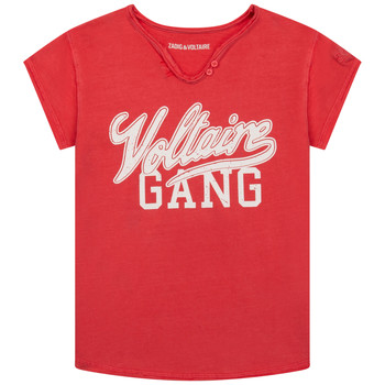 Textiel Meisjes T-shirts korte mouwen Zadig & Voltaire LEGUMI Rood