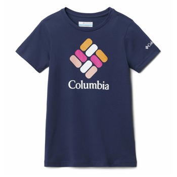 Textiel Meisjes T-shirts korte mouwen Columbia MISSION LAKE SS GRAPHIC SHIRT Marine