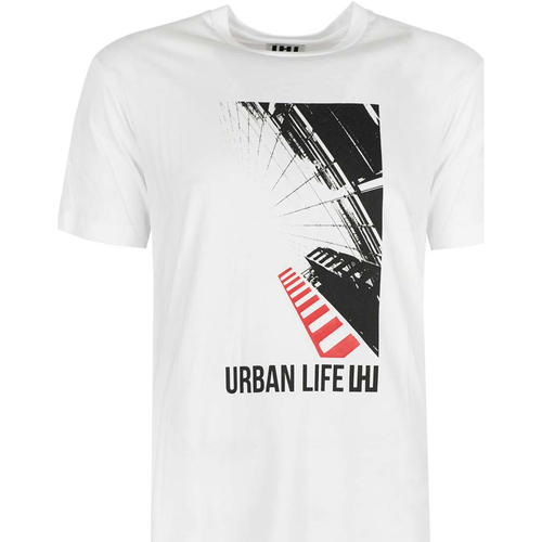 Textiel Heren T-shirts korte mouwen Les Hommes URG800P UG816 | Urban Life LHU Wit
