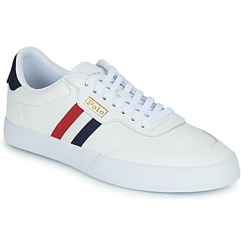 Schoenen Heren Lage sneakers Polo Ralph Lauren COURT VLC-SNEAKERS-LOW TOP LACE Marine / Creme / Rood