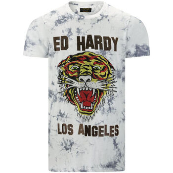 Textiel Heren T-shirts korte mouwen Ed Hardy - Los tigre t-shirt white Wit
