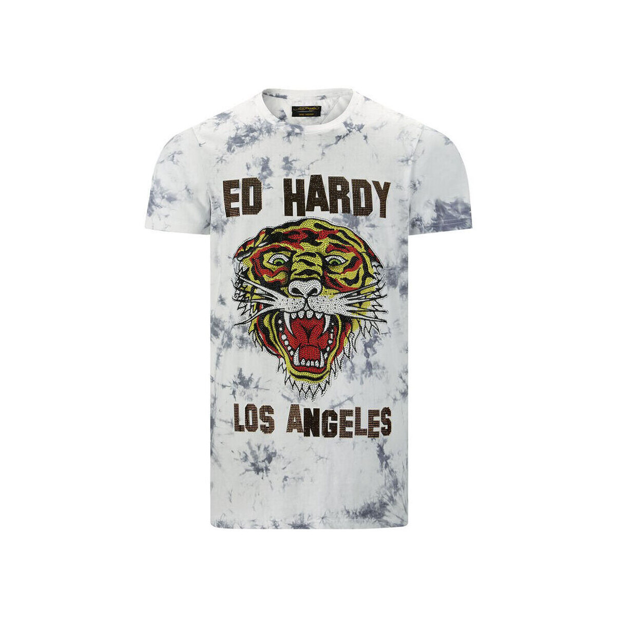 Textiel Heren T-shirts korte mouwen Ed Hardy Los tigre t-shirt white Wit