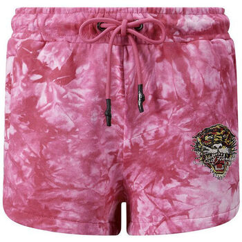Textiel Heren Korte broeken / Bermuda's Ed Hardy Los tigre runner short hot pink Roze