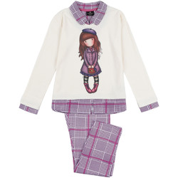 Textiel Meisjes Pyjama's / nachthemden Admas Homewear pyjama broek en top Le Beret Santoro Geel