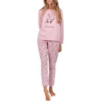 Textiel Dames Pyjama's / nachthemden Admas Pyjama lange broek top Minnie Soft Disney Roze