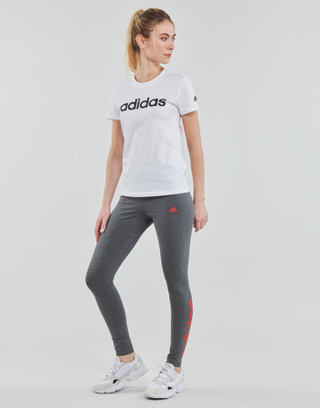 Adidas Sportswear LIN Leggings Grijs / Levendig / Rood