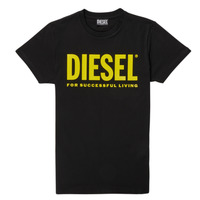 Textiel Kinderen T-shirts korte mouwen Diesel TJUSTLOGO Zwart