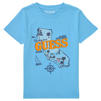 Textiel Jongens T-shirts korte mouwen Guess INESMI Blauw