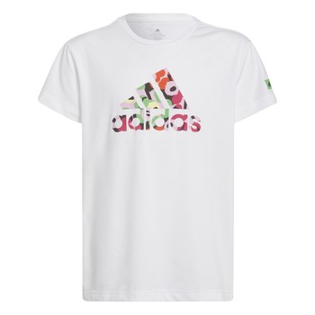 Textiel Meisjes T-shirts korte mouwen Adidas Sportswear ELOISHA Wit
