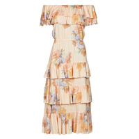Textiel Dames Lange jurken Lauren Ralph Lauren HAMAR-SHORT SLEEVE-DAY DRESS Multicolour