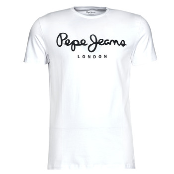 Textiel Heren T-shirts korte mouwen Pepe jeans ORIGINAL STRETCH Wit