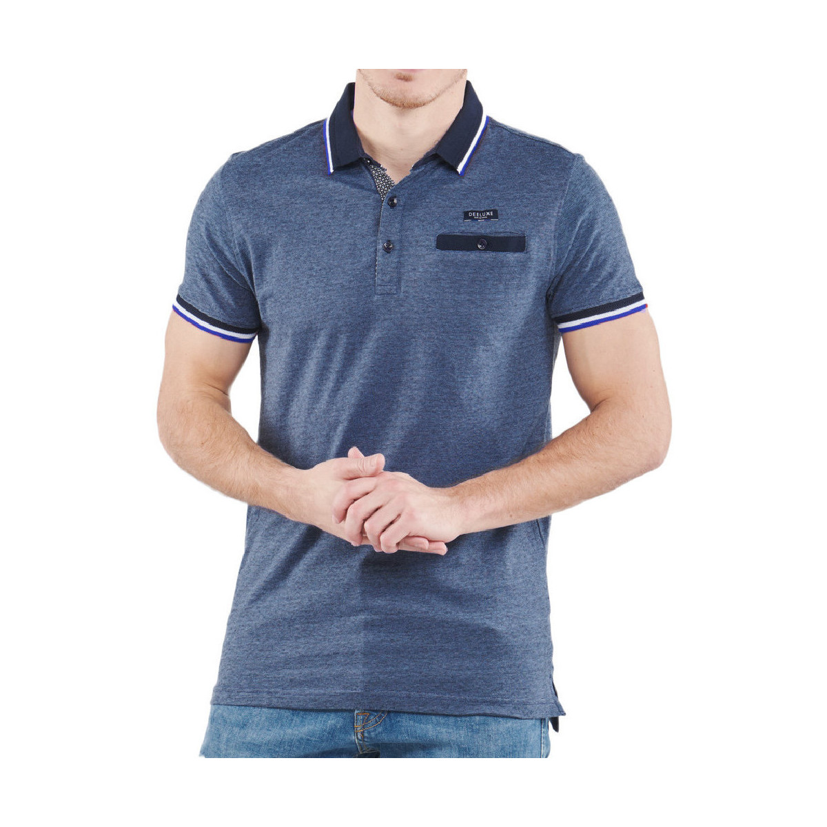 Textiel Heren T-shirts & Polo’s Deeluxe  Blauw
