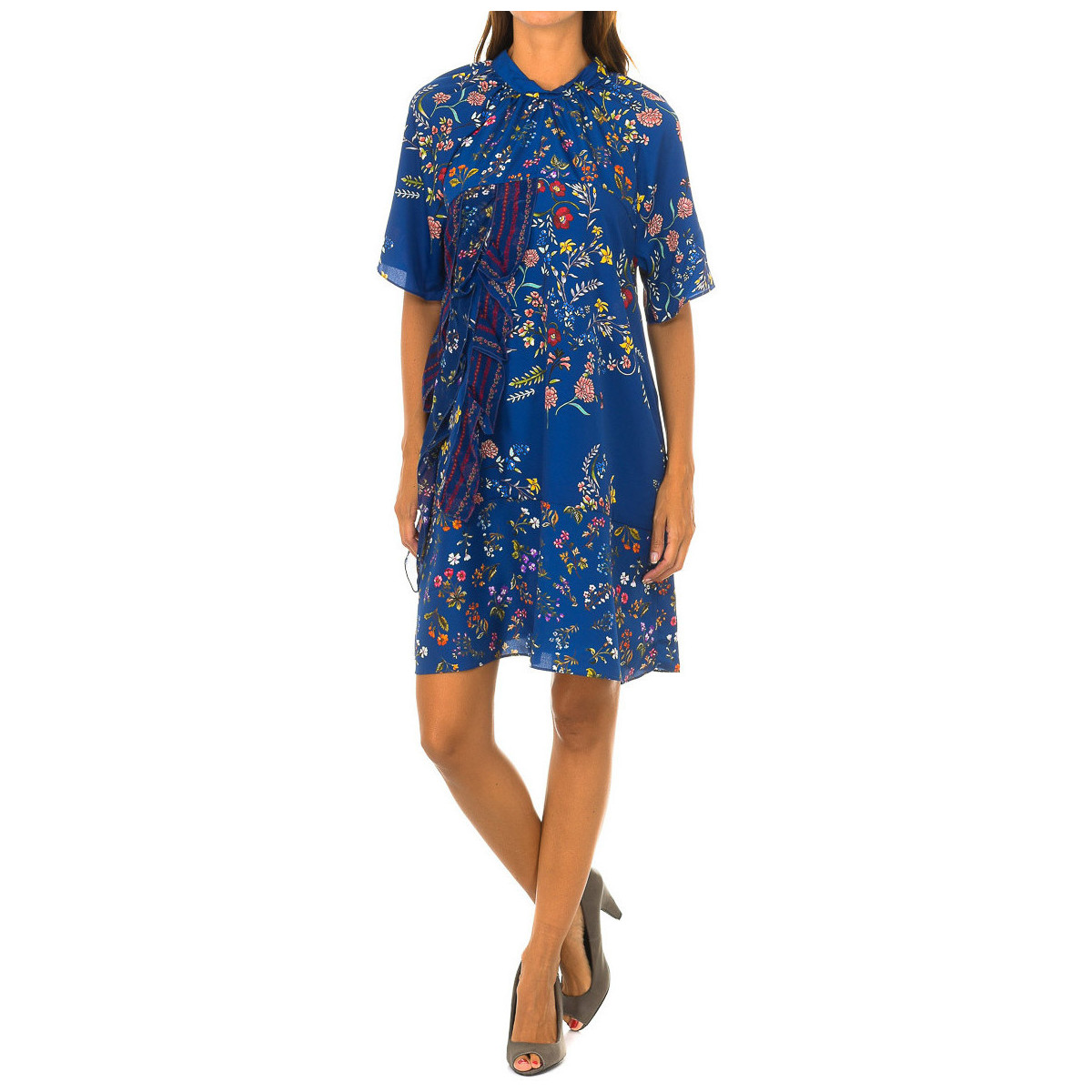 Textiel Dames Korte jurken Desigual 18WWVW16-5000 Blauw