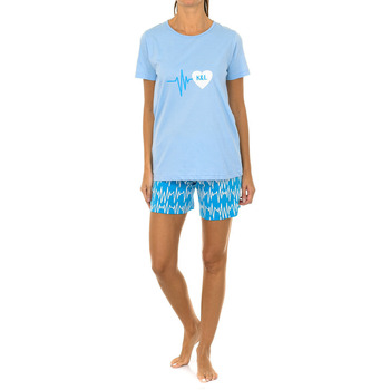 Textiel Dames Pyjama's / nachthemden Kisses And Love KL45135 Blauw