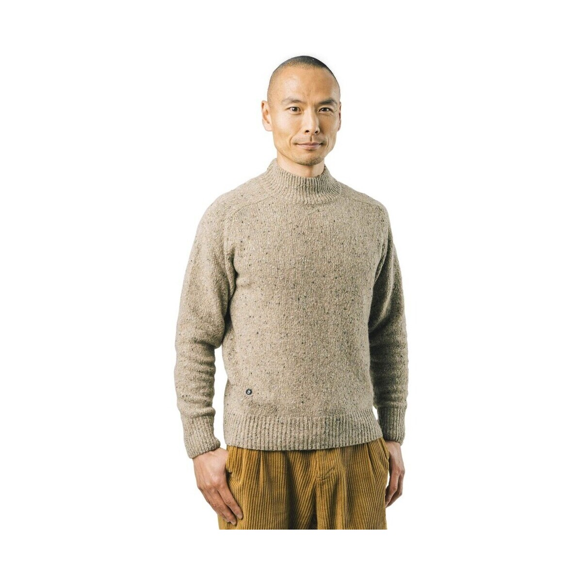 Textiel Heren Truien Brava Fabrics Perkins Neck Sweater - Ecru Beige