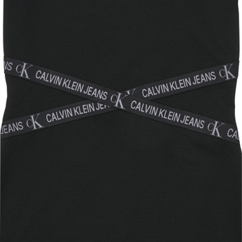 Calvin Klein Jeans PUNTO LOGO TAPE SS DRESS Zwart