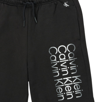 Calvin Klein Jeans INSTITUTIONAL CUT OFF LOGO SHORTS Zwart