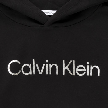 Calvin Klein Jeans INSTITUTIONAL SILVER LOGO HOODIE Zwart
