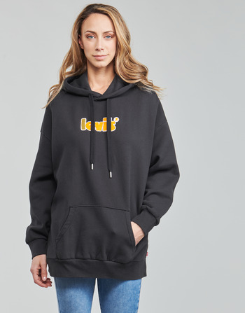 Textiel Dames Sweaters / Sweatshirts Levi's WT-FLEECE Hoodie / Rups / Poster / Logo / Caviaar