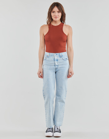Textiel Dames Straight jeans Levi's RIBCAGE STRAIGHT ANKLE Ojai / Shore