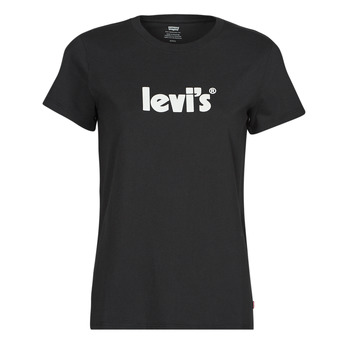 Textiel Dames T-shirts korte mouwen Levi's THE PERFECT TEE Logo / T2 / Caviaar