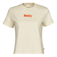 Textiel Dames T-shirts korte mouwen Levi's GRAPHIC CLASSIC TEE Logo / Angora
