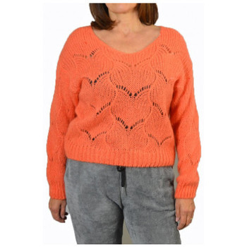 Textiel Dames T-shirts & Polo’s Dinovo Scollo  V Intarsiato Oranje