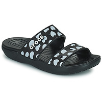 Schoenen Dames Leren slippers Crocs CLASSIC CROCS HEART PRINT SANDAL Zwart / Wit