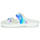 Schoenen Dames Leren slippers Crocs CLASSIC CROCS SOLARIZED SANDAL Wit / Blauw