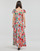 Textiel Dames Korte jurken Derhy TREILLIS FLOWER Wit / Rood
