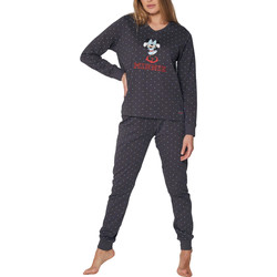 Textiel Dames Pyjama's / nachthemden Admas Pyjamatop en -broek Minnie Shy Disney Grijs