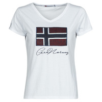 Textiel Dames T-shirts korte mouwen Geographical Norway JOISETTE Wit