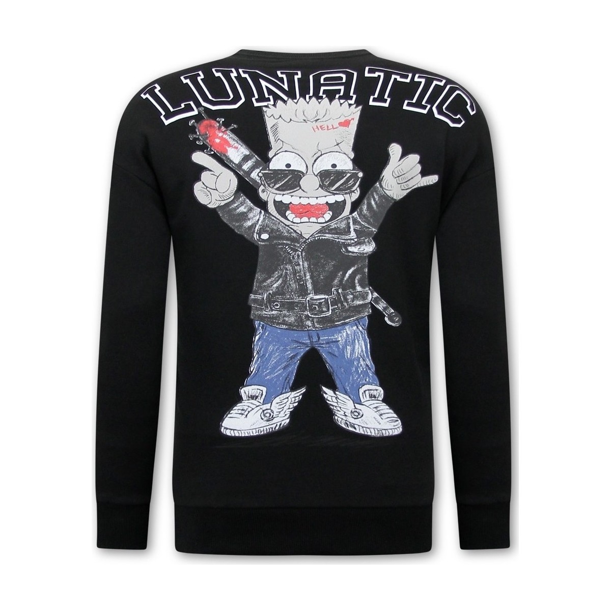 Textiel Heren Sweaters / Sweatshirts Ikao Lunatic Bart Oversized Print Zwart