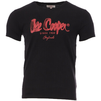 Textiel Heren T-shirts korte mouwen Lee Cooper  Zwart