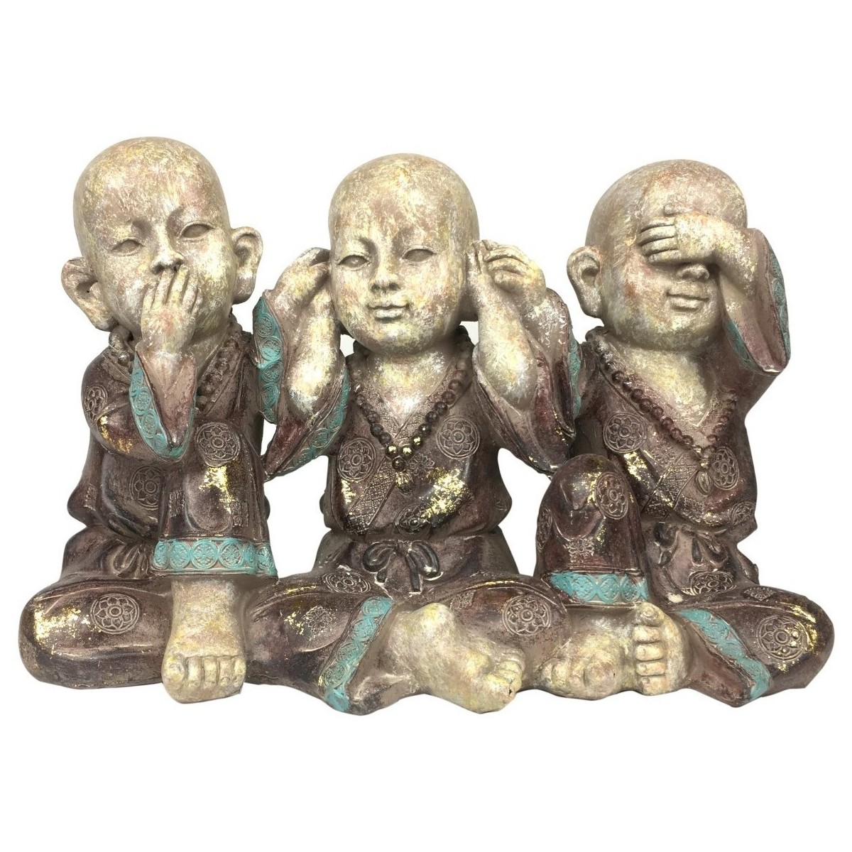Wonen Beeldjes  Signes Grimalt Figuur Buddhas 3 Eenheden Grijs