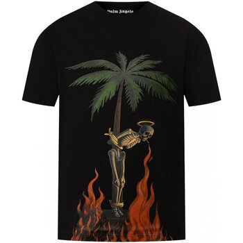 Textiel Heren T-shirts korte mouwen Palm Angels PMAA001R204130341088 Zwart